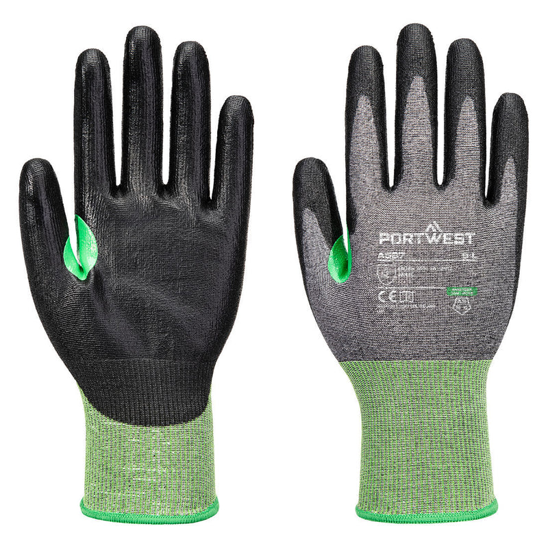 Portwest CS Cut C18 PU Glove A3, Gray/Black, Size XXL (A637G8RXXL) Each
