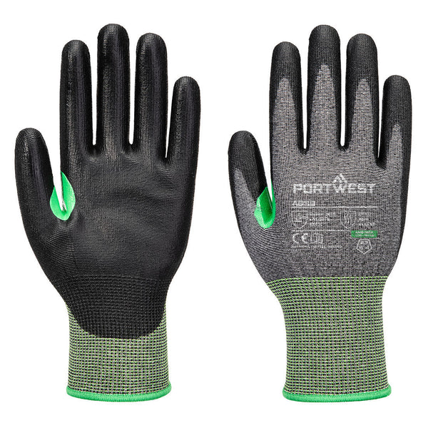 Portwest CS Cut C15 PU Glove A3, Gray/Black, Size L (A638G8RL) Each