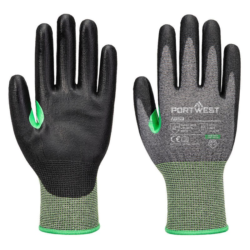 Portwest CS Cut C15 PU Glove A3, Gray/Black, Size M (A638G8RM) Each