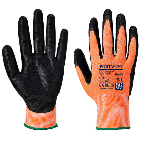 Portwest Amber Cut Glove - Nitrile Foam A2, Size XXL (A643AMRXXL) Each