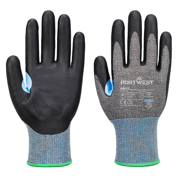 Portwest CS Cut D15 Nitrile Glove A4, Gray/Black, Size XS (A644G8RXS) Each