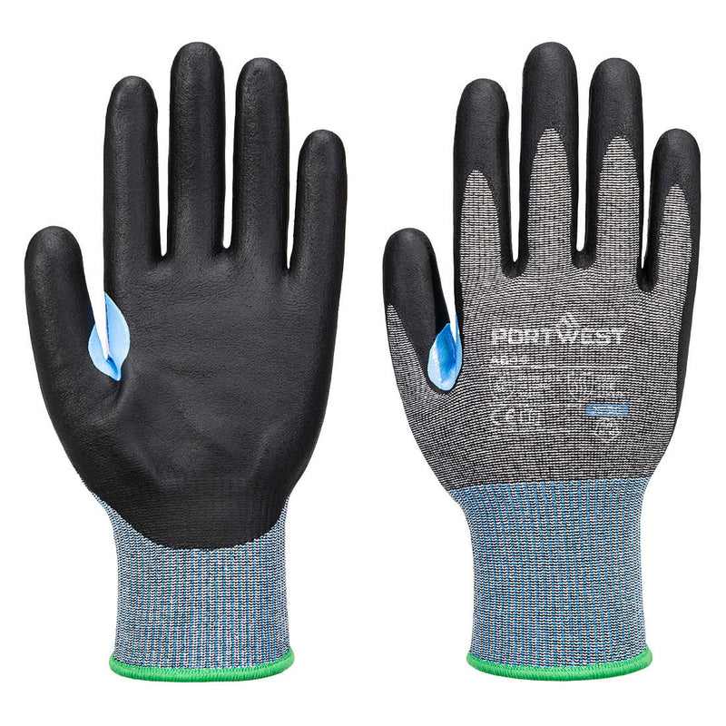 Portwest CS Cut D15 Nitrile Glove A4, Gray/Black, Size XS (A644G8RXS) Each