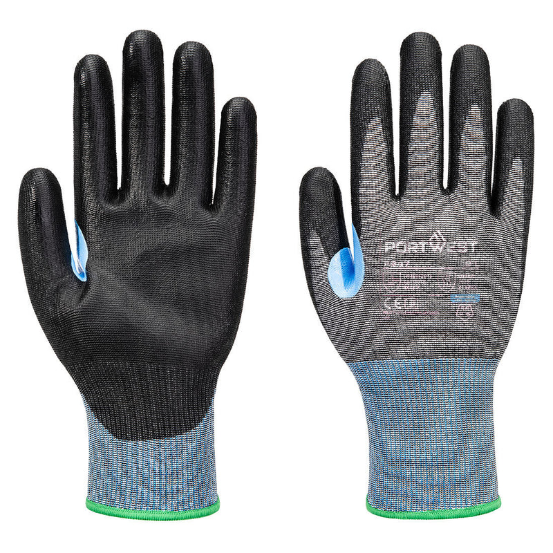 Portwest CS Cut D15 PU Glove A4, Gray/Black, Size L (A647G8RL) Each
