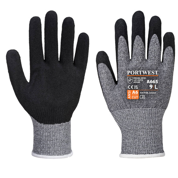 Portwest VHR Advanced Cut Glove A6, Gray, Size S (A665GRRS) Each