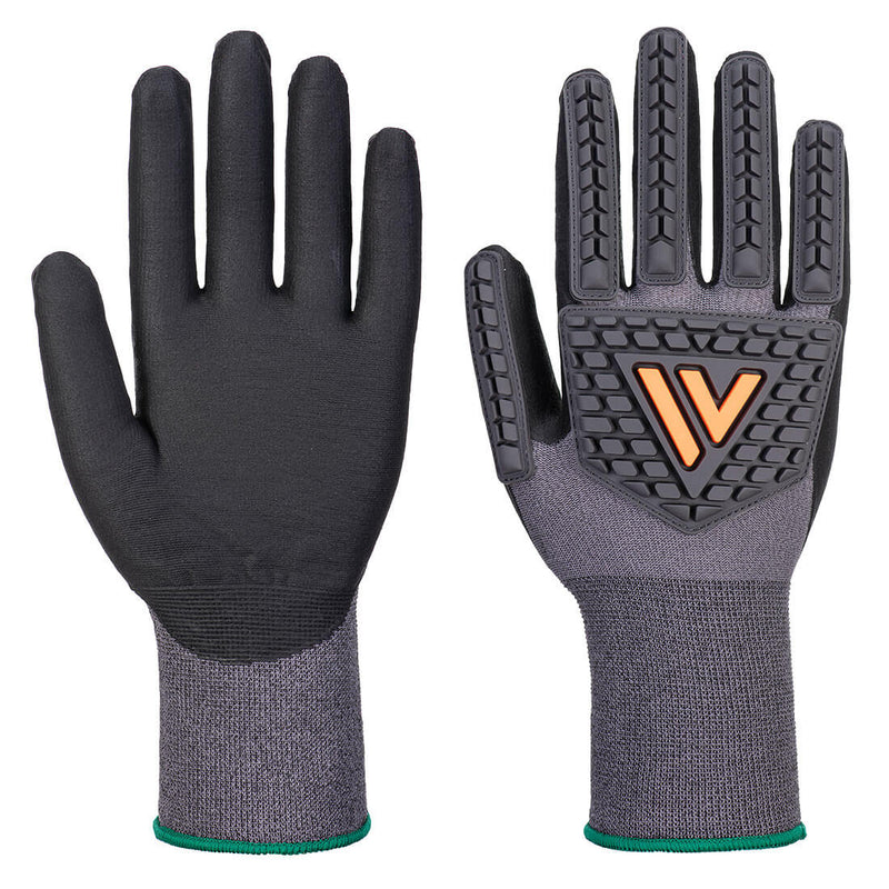 Portwest Grip 15 Nitrile Impact Glove, Black, Size L (A715K8RL) Each