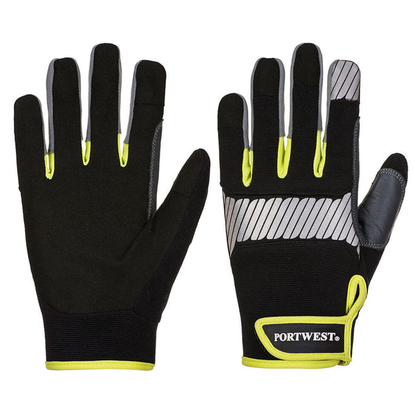Portwest PW3 General Utility Glove, Black/Yellow, Size M (A770BKYM) Each