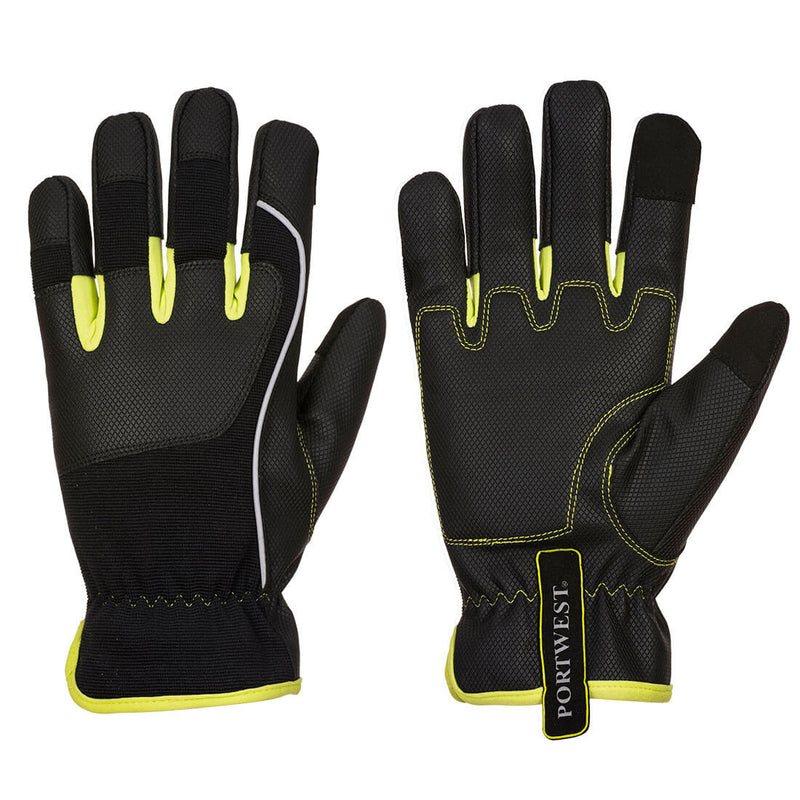 Portwest PW3 Tradesman Glove, Black/Yellow, Size L (A771BKYL) Each