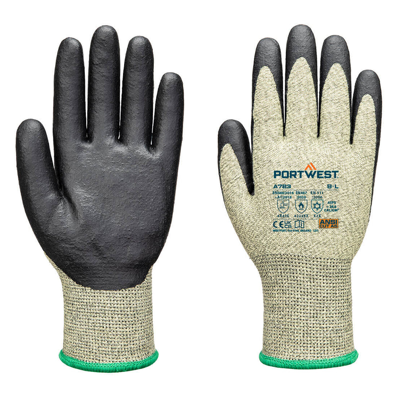 Portwest Arc Grip 13E Level 3 Glove, Green/Black, Size S (A783E8RS) Each