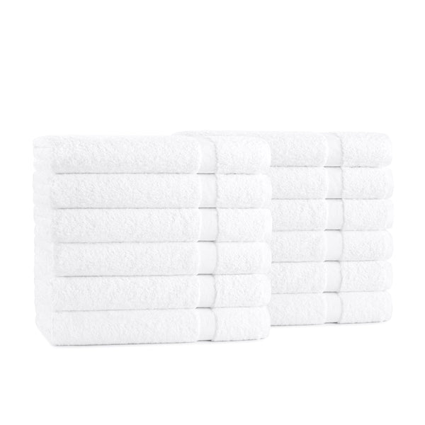 Arkwright Home Admiral Bath Towel 25x54 White (12/Pack) (P-ADM-BATH-135) 12/PK