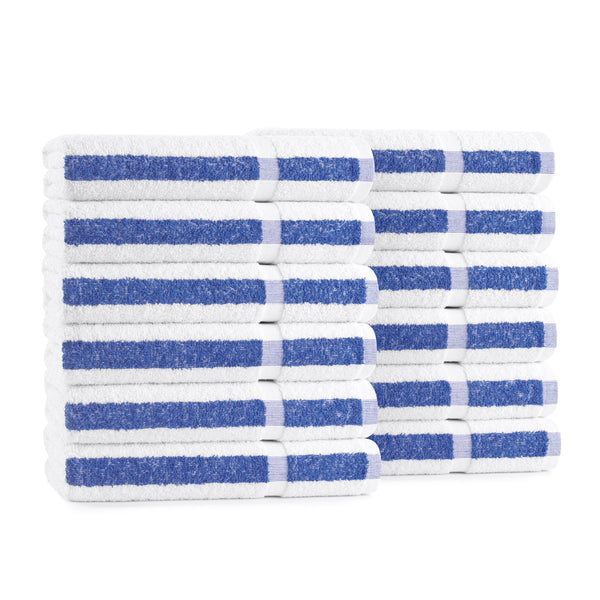 Arkwright Home Admiral BathTowel 24x48 Blue Stripe (12/Pack) (P-ADM-B-8BCS) 12/PK