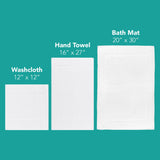Hospeco® Admiral Hospitality Bath Mat 20x30 White, Case of 60 (HOSADMIRAL-MAT) Case of 60