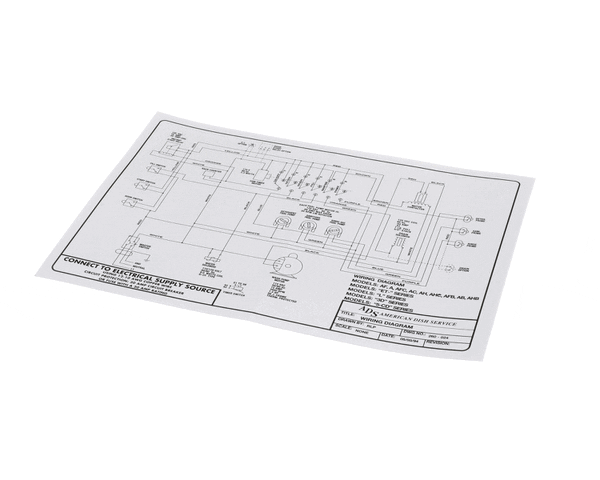 American Dish Service 089-9201 Decal, Wiring Diagram, Model (ADS089-9201) Each