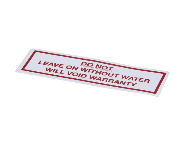 American Dish Service 089-9218 Decal, Do Not Leave Without W (ADS089-9218) Each