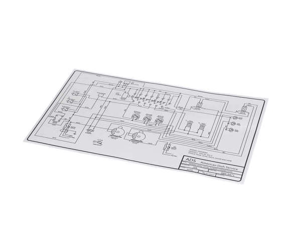 American Dish Service 089-9471 Decal, Wiring Diagram, 5Ag-Es (ADS089-9471) Each