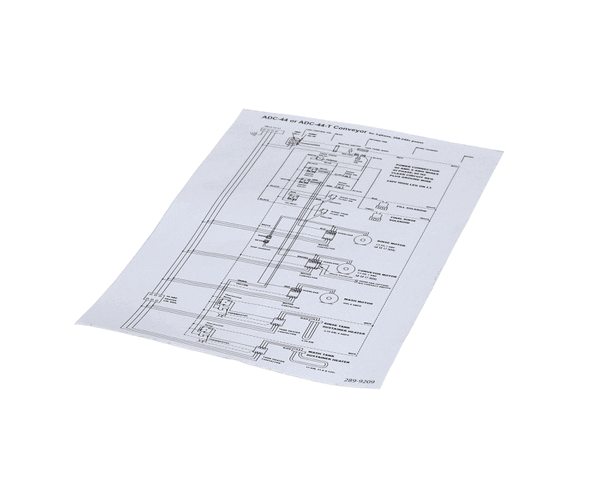 American Dish Service 289-9209 Decal, Wiring Diagram, Convey (ADS289-9209) Each