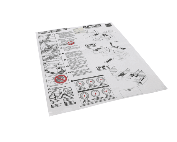 American Dish Service 289-9301 Wall Chart, Cleaning Conveyor (ADS289-9301) Each