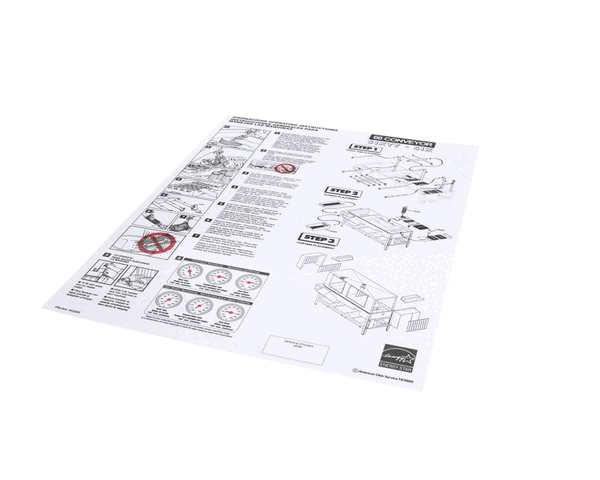 American Dish Service 289-9304 Wall Chart, Cleaning Conveyor (ADS289-9304) Each