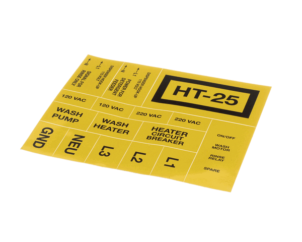 American Dish Service 389-9202 Decal, Control Box Model Ht-2 (ADS389-9202) Each