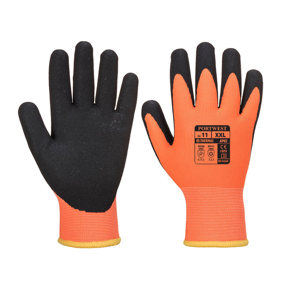 Portwest Thermo Pro Ultra Glove , Orange/Black, Size S (AP02O8RS) Each