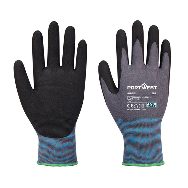 Portwest® NPR Pro Nitrile Foam Glove , Black/Gray, Size XXL (AP65K7RXXL) Each
