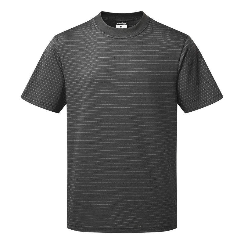 Portwest® Anti-Static ESD T-Shirt S/S, Zoom Gray, Size XS (AS20ZORXS) Each