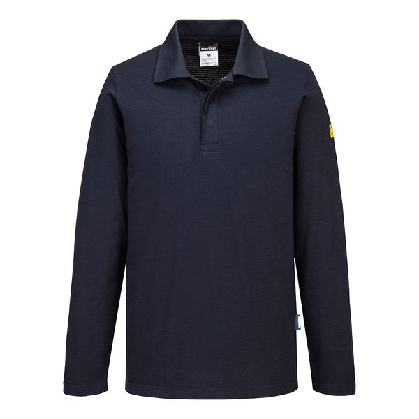 Portwest® Anti-Static ESD Polo L/S, Navy NV, Size M (AS23NVRM) Each