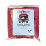 Arkwright Home® Messy Mechanic Shop Towels 12x14 Red, 100/Bag (HOSAT-STB100-BG) Bag of 100