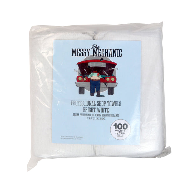 Arkwright Home Messy Mechanic Shop Towels 100PK White (1Bag) (PNP-WST100-BG) 1/BG