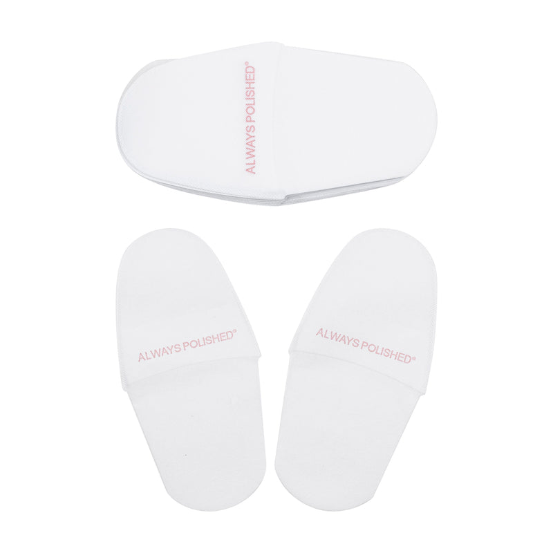 Pedi Slippers (1,000 pairs) w/ Always Polished (LEFT FOOT) 1000 Pairs