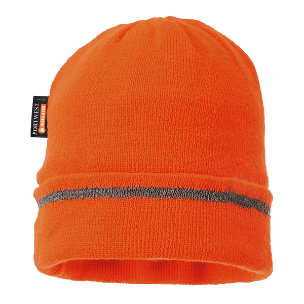Portwest® Reflective Trim Knit Hat Insulatex Lined, Orange, Size  (B023ORR) Each
