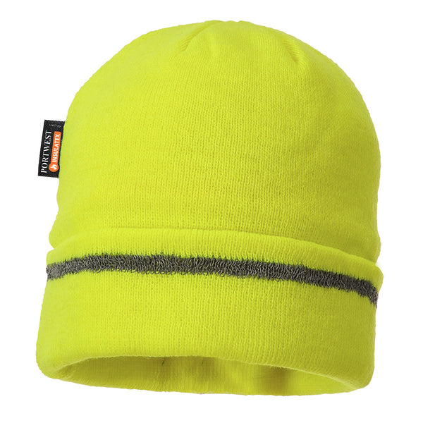 Portwest® Reflective Trim Knit Hat Insulatex Lined, Yellow, Size  (B023YER) Each
