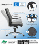 Boss LeatherPlus Executive Chair, Black (B10101-BK) Each