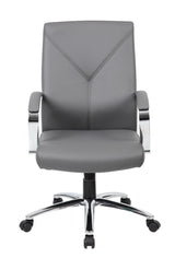 Boss LeatherPlus Executive Chair, Gray (B10101-GY) Each
