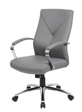Boss LeatherPlus Executive Chair, Gray (B10101-GY) Each