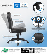 Boss Black Leather Task Chair  (B1560) Each