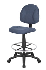 Boss Ergonomic Works Adjustable Drafting Chair without Arms, Blue (B1615-BE) Each