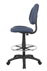 Boss Ergonomic Works Adjustable Drafting Chair without Arms, Blue (B1615-BE) Each
