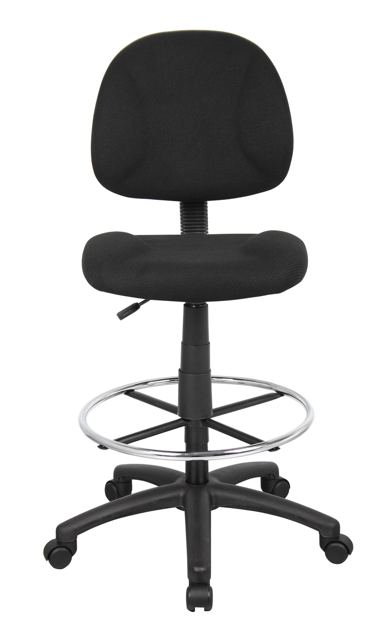 Boss Ergonomic Works Adjustable Drafting Chair without Arms, Black (B1615-BK) Each