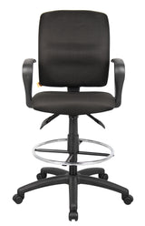 Boss Multi-Function Fabric Drafting Stool w/Loop Arms (B1637-BK) Each