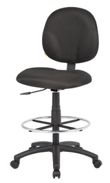 Boss Black Fabric Drafting Stools w/Footring (B1690-BK) Each
