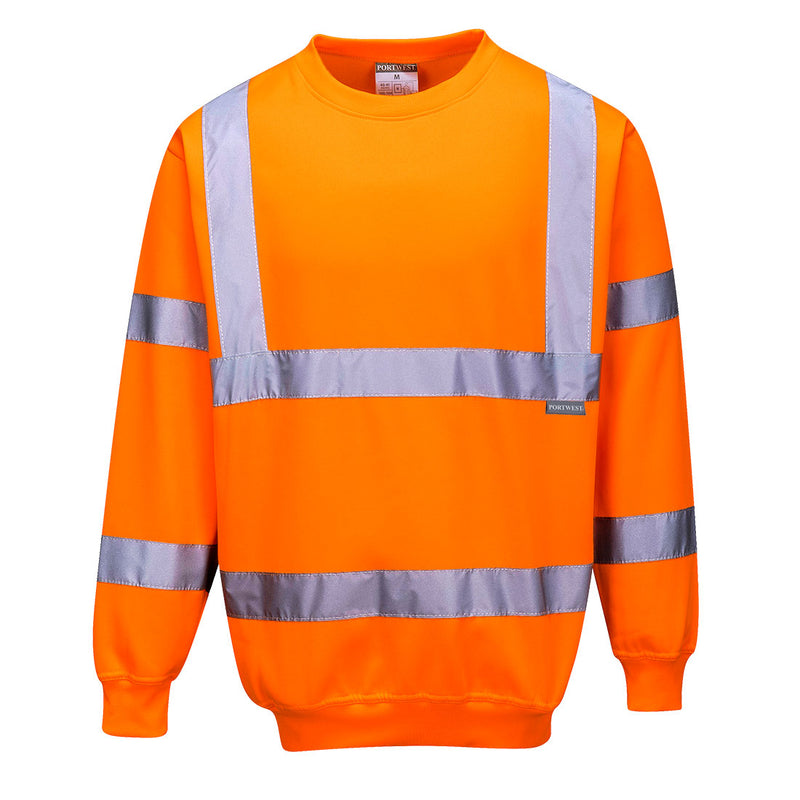 Portwest® Hi-Vis Sweatshirt, Orange, Size 4XL (B303ORR4XL) Each