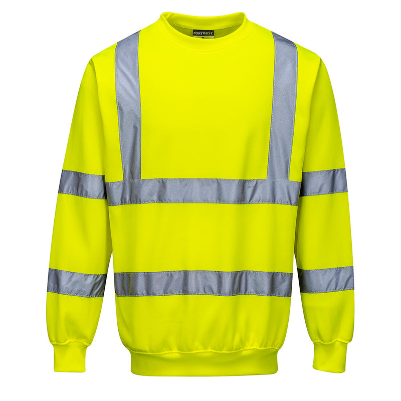 Portwest® Hi-Vis Sweatshirt, Yellow, Size M (B303YERM) Each