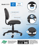 Boss Black Posture Chair  (B305) Each