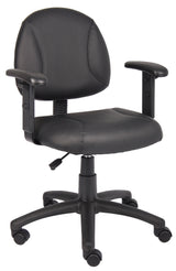 Boss Black Posture Chair w/Adjustable Arms (B306) Each