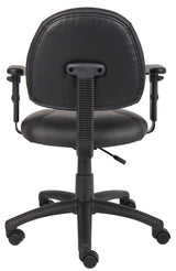 Boss Black Posture Chair w/Adjustable Arms (B306) Each