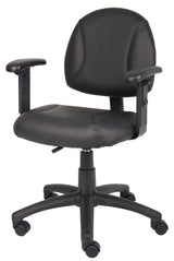 Boss Black Posture Chair w/Adjustable Arms (B306) Each