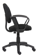 Boss Black Deluxe Posture Chair w/Loop Arms (B317-BK) Each