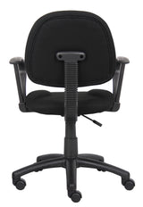 Boss Black Deluxe Posture Chair w/Loop Arms (B317-BK) Each