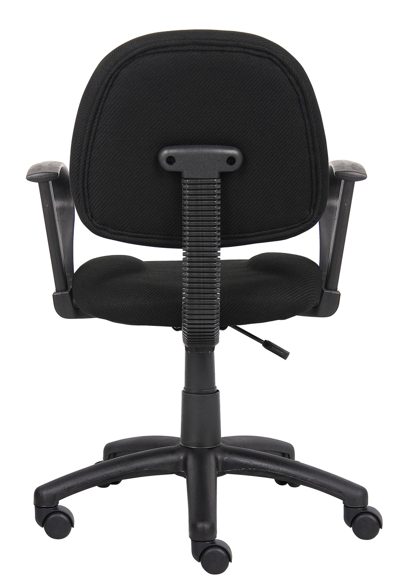 Boss Black Deluxe Posture Chair w/Loop Arms (B317-BK) Each