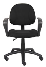 Boss Black Deluxe Posture Chair w/Loop Arms (B317-BK) Each